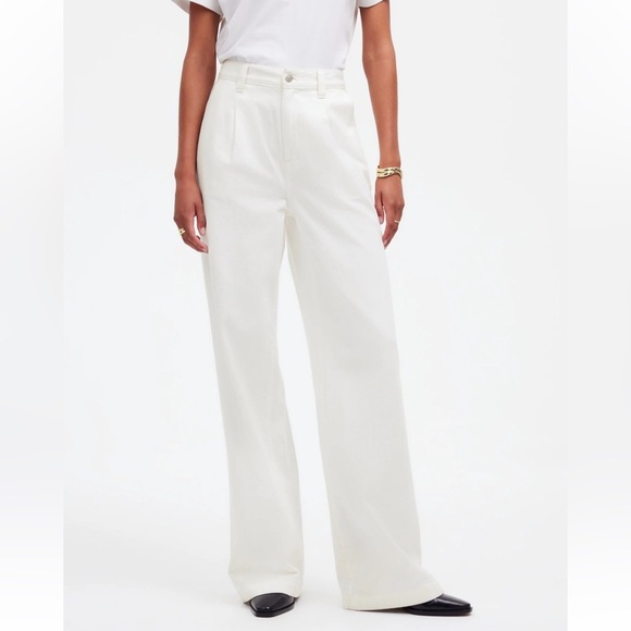 Madewell Harlow Wide-Leg Jean: Airy Denim Edition Tile White size 31 NWT NO670 - Picture 2 of 14